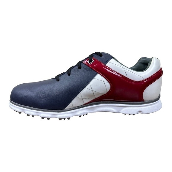 Footjoy FJ Pro SL Men’s Size 11.5 XW Navy/Red Spikeless Golf Shoes RARE. - Picture 11 of 13